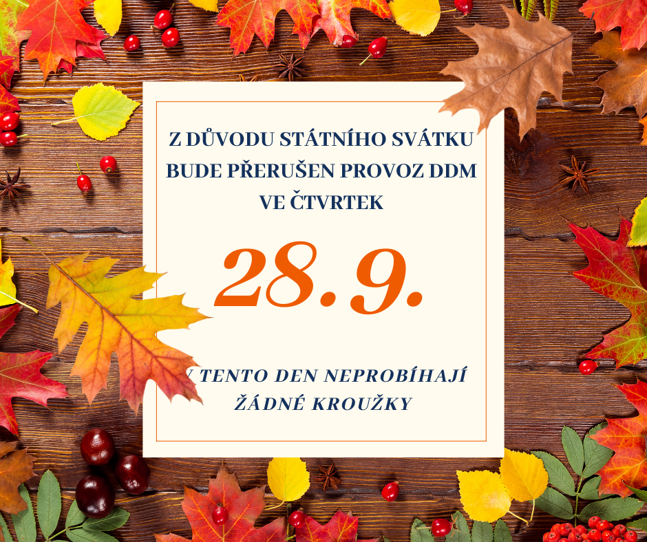28.9. nejsou kroužky
