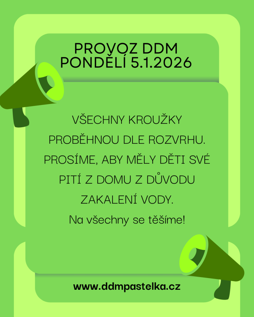 5.1.2026 Kroužky dle rozvrhu