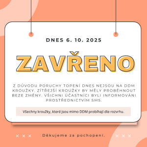 V pondělí 6.10. Zavřeno