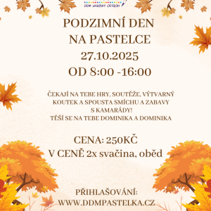 Podzimní prázdniny na Pastelce
