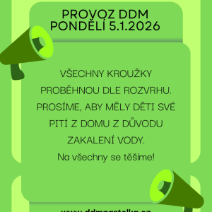 5.1.2026 Kroužky dle rozvrhu